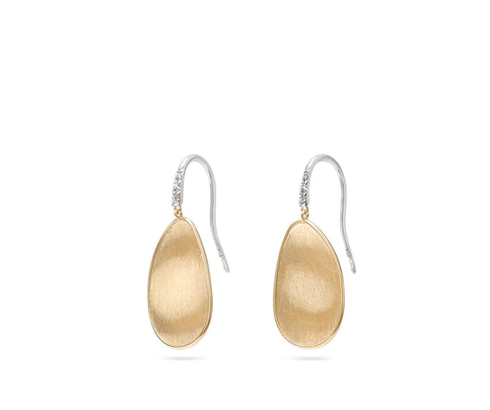 Medium Lunaria Dangle Earrings w/ Diamond Wire