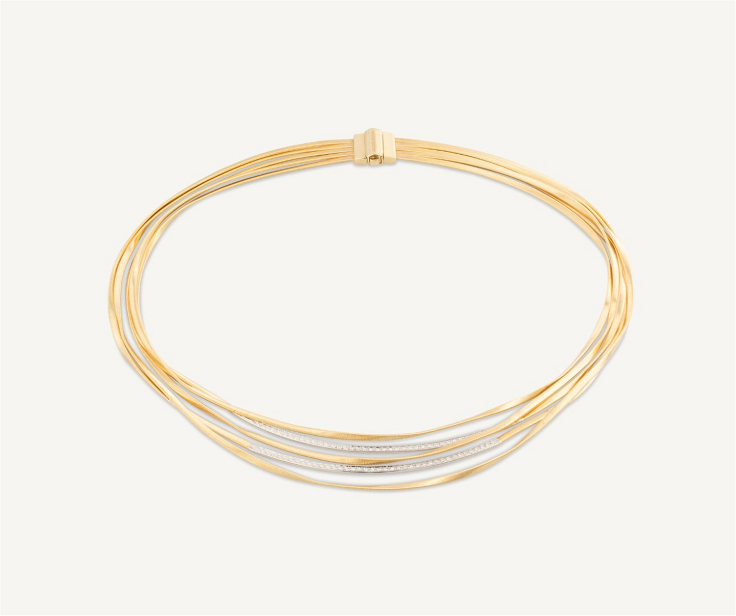 Marco Bicego Marrakech Hand Twisted Diamond Multi Strand Necklace