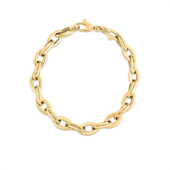 Roberto Coin Gold Almond Link Bracelet
