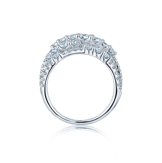 Kwiat Five-Row Crossover Ring with Diamonds
