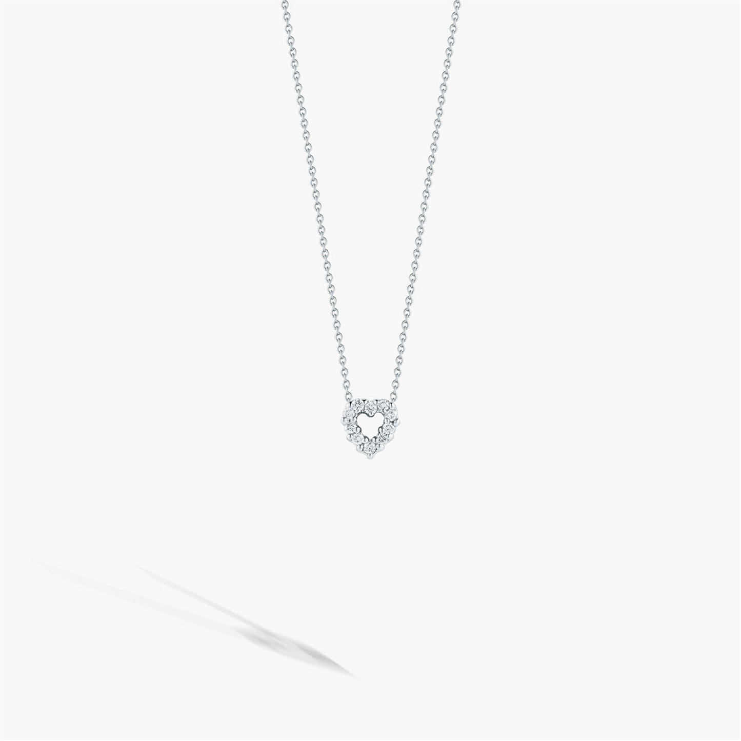 Robert Coin Pink Sapphire & Diamond Reversible Heart Necklace