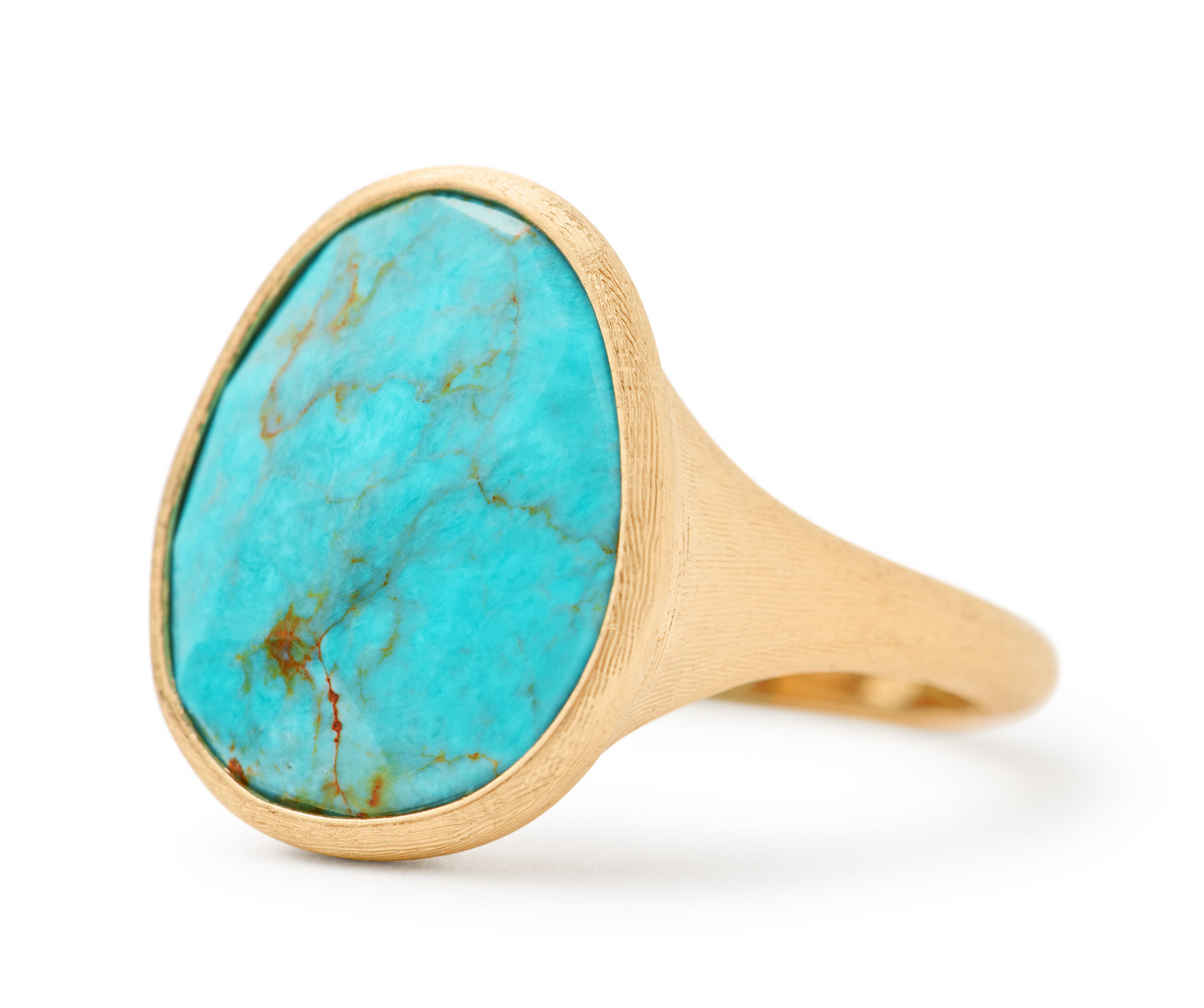 Marco Bicego Lunaria 18K Yellow Gold Turquoise Ring