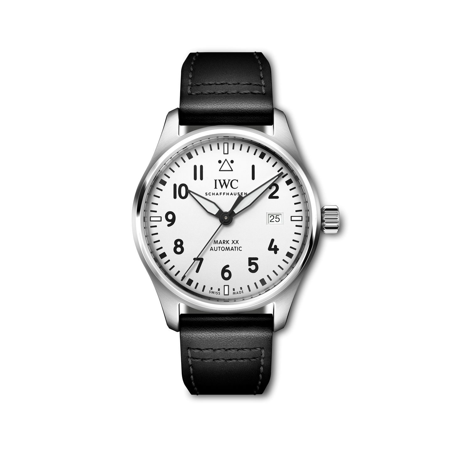 IWC Shaffhausen 40mm Pilot's Watch Mark XX w/ Silver Dial & Calf Strap