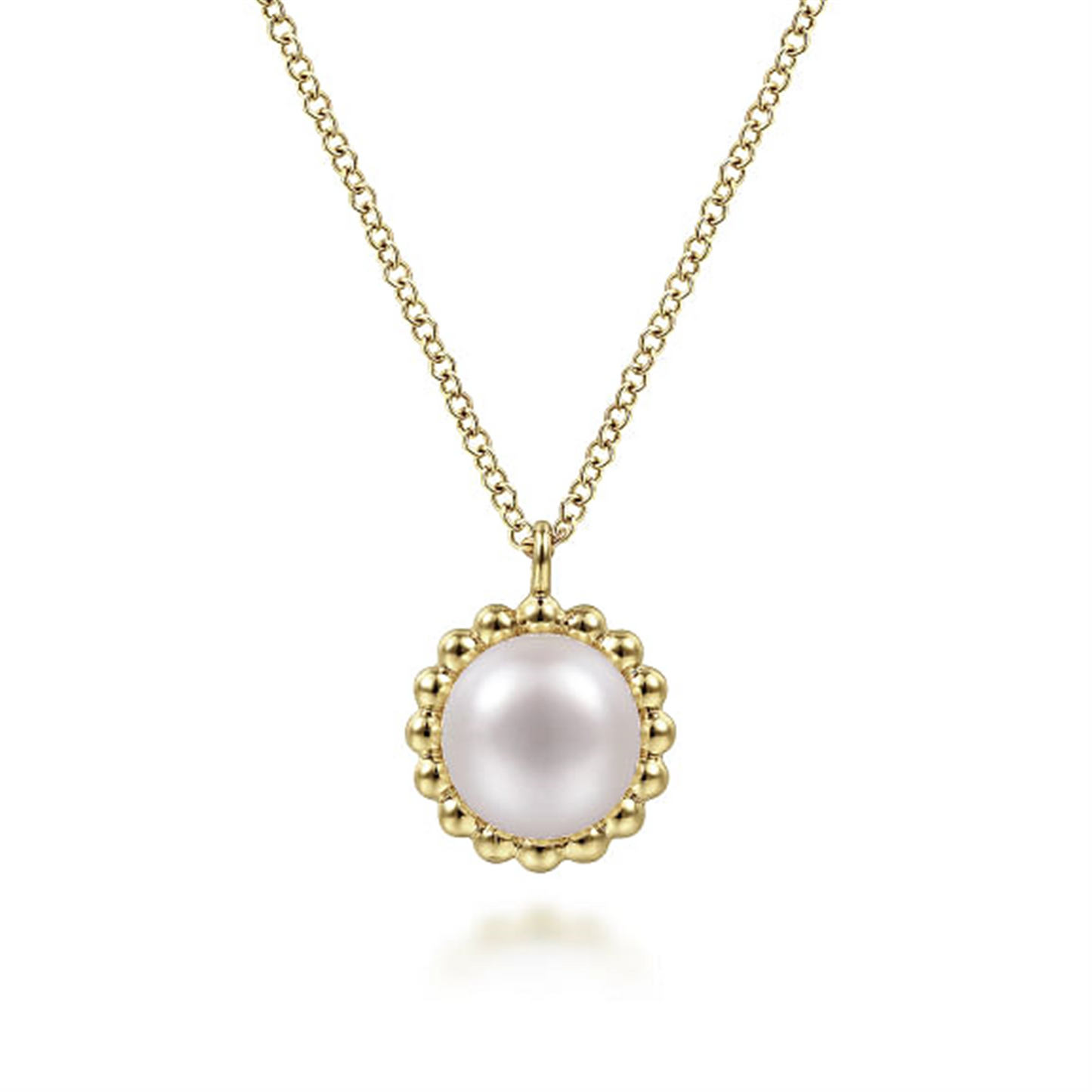 Gabriel & Co. Gold Bujukan Pearl Pendant Necklace