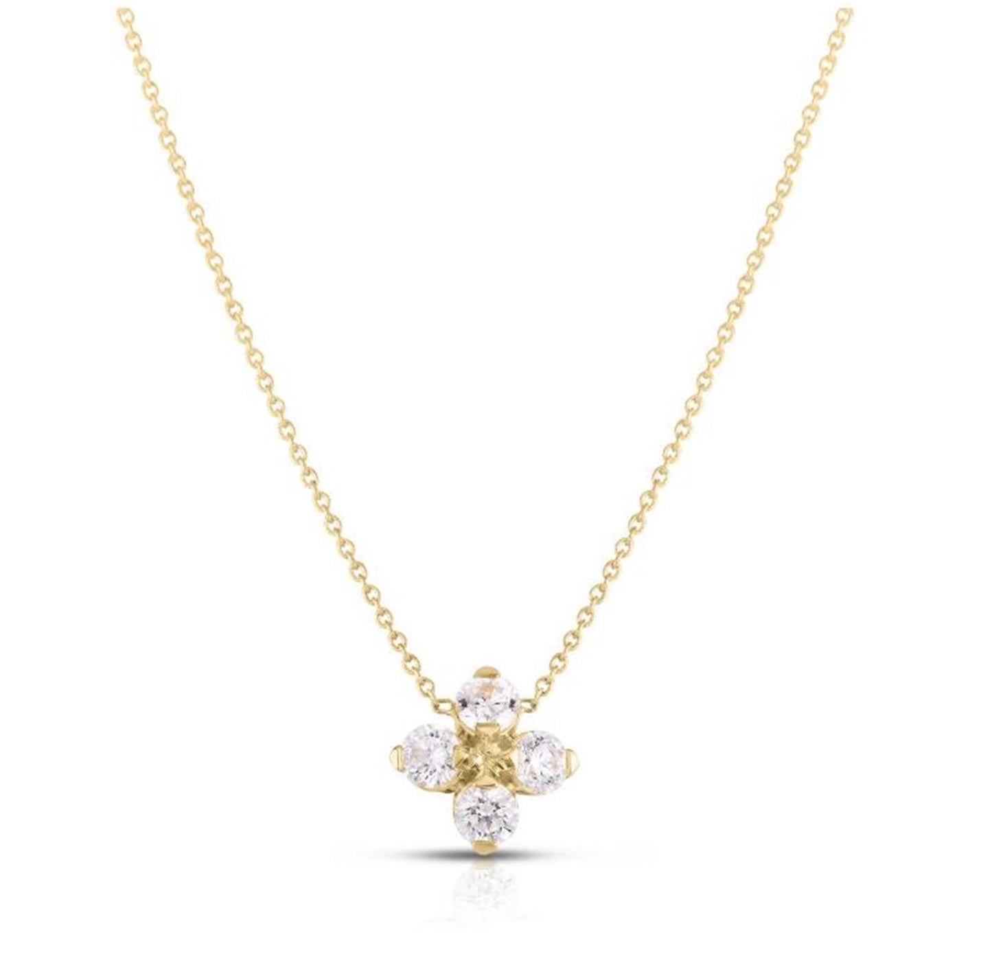 Roberto Coin Love in Verona Diamond Flower Necklace
