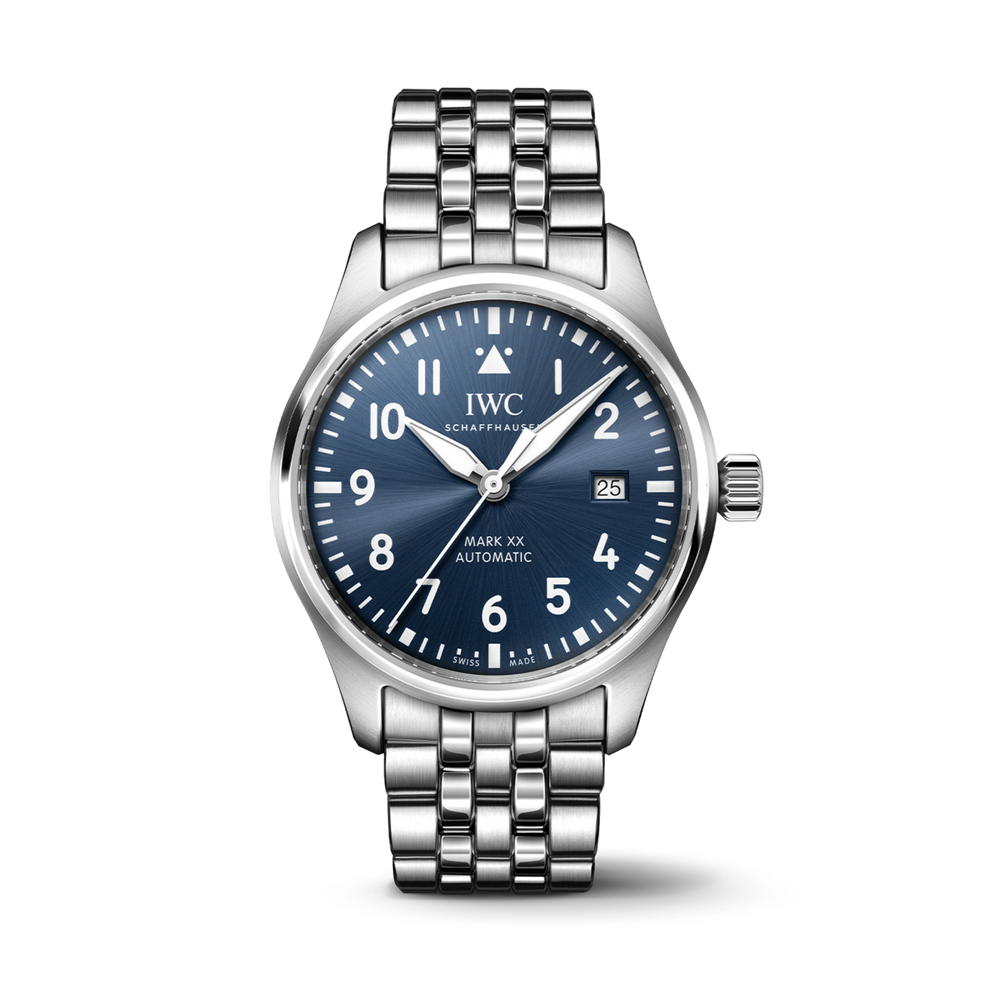IWC Shaffhausen Pilot's Watch Mark XX with Blue Dial & Steel Strap