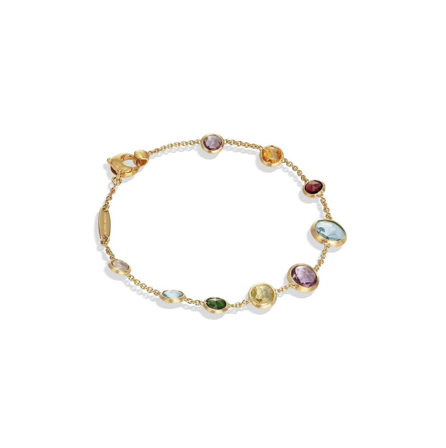 Marco Bicego Jaipur Gold Single Strand Mixed Gemstone Bracelet