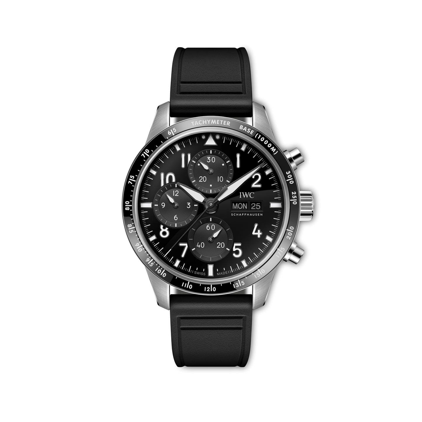 IWC Schaffhausen Pilot's Watch Chronograph Racing 41mm AMG w/ Black Dial & Rubber Strap