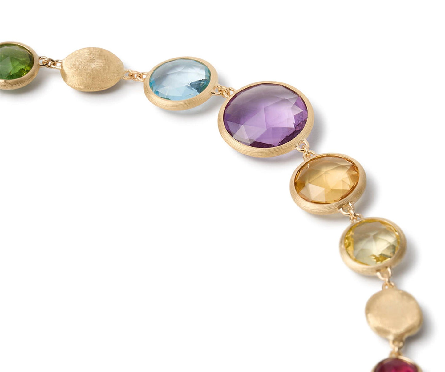 Marco Bicego  Jaipur Color Engraved Bracelet w/ Multi Rose Cut Stones