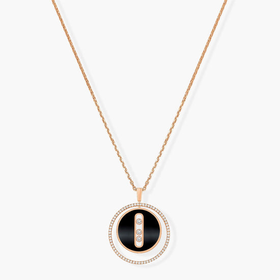Messika Lucky Move Onyx Rose Gold Necklace