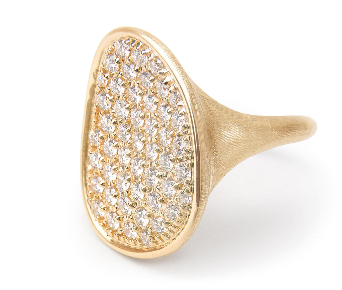 Marco Bicego Lunaria Gold & Diamond Pavé Cocktail Ring