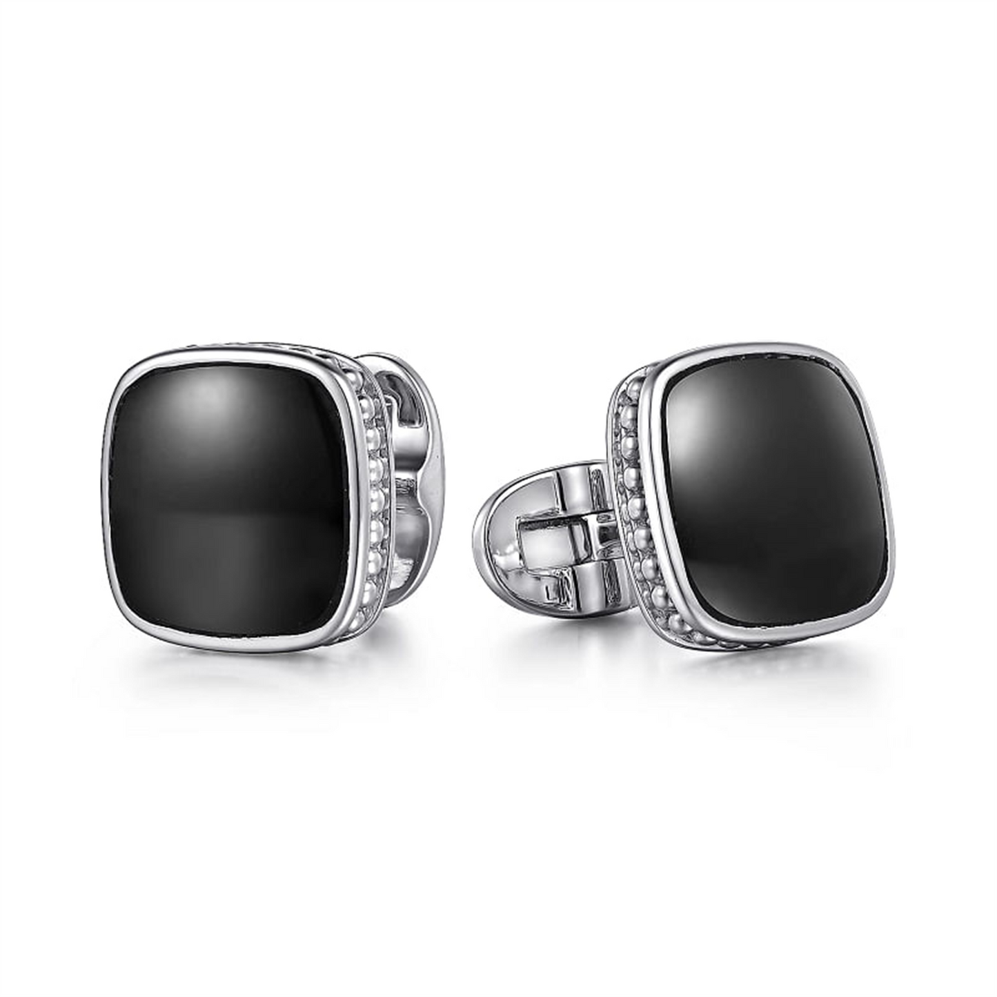 Gabriel & Co. Square Cufflinks with Onyx Stones