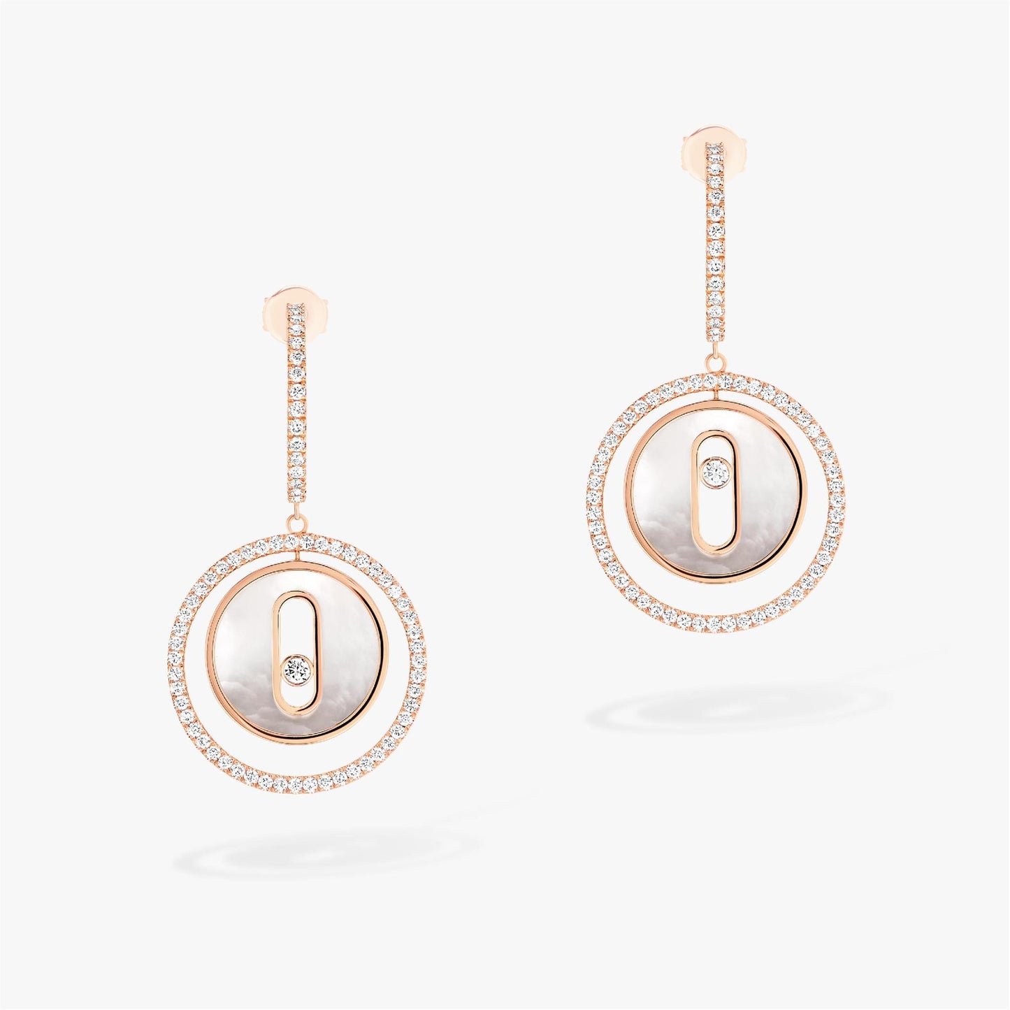 Messika Lucky Move Rose Gold Mother-of-Pearl & Diamond Earrings