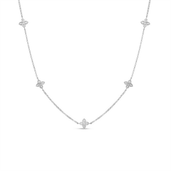 Roberto Coin Diamond Love by the Inch 5 Station Necklace