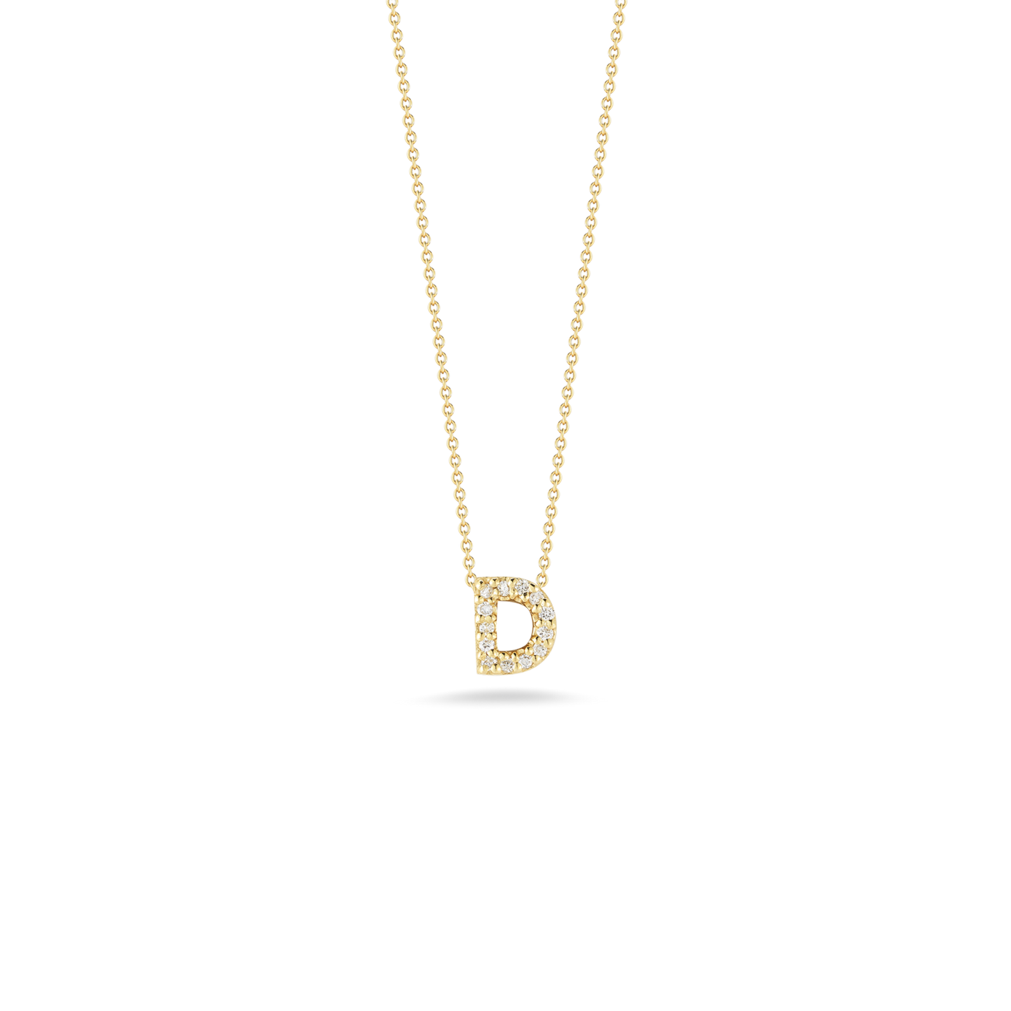 Roberto Coin Gold Diamond Love Letter D Necklace