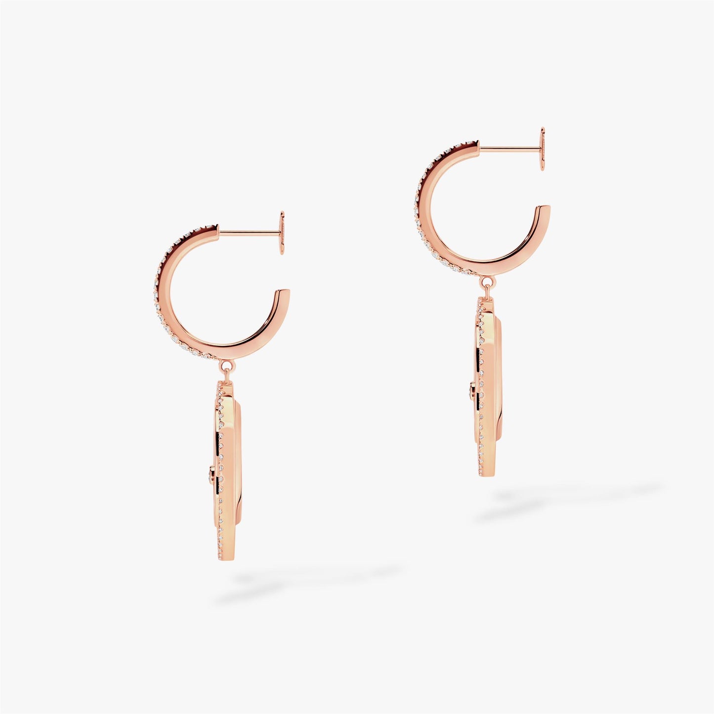 Messika Lucky Move Rose Gold Mother-of-Pearl & Diamond Earrings