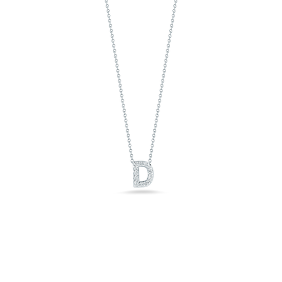 Robert Coin Diamond Love Letter D Necklace