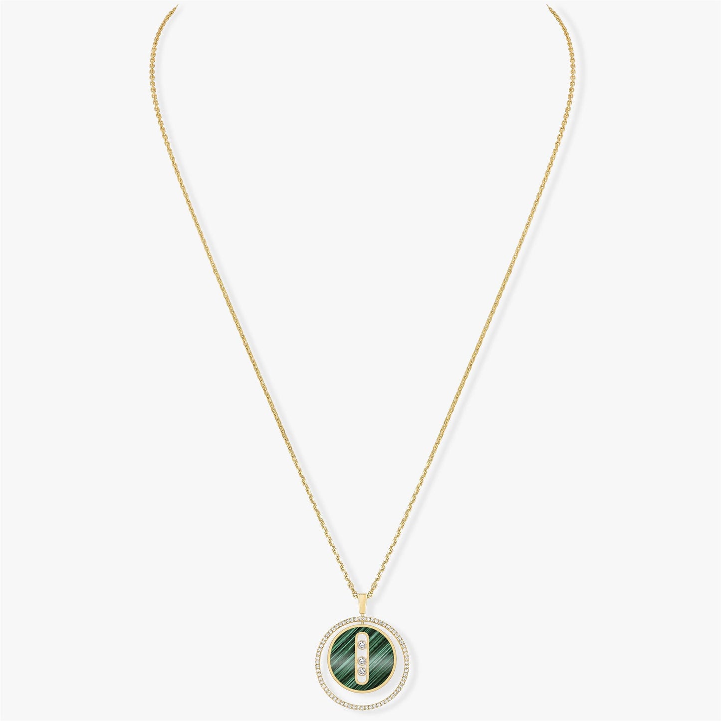 Messika Lucky Move Gold Malachite Necklace