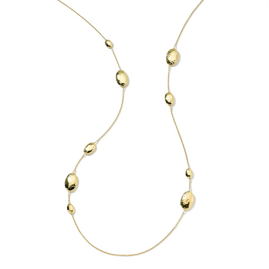 Ippolita Gold Long Hammered Multi Station Layering Necklace