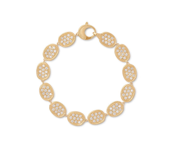 Marco Bicego Lunaria Gold & Diamond Pavé Link Bracelet