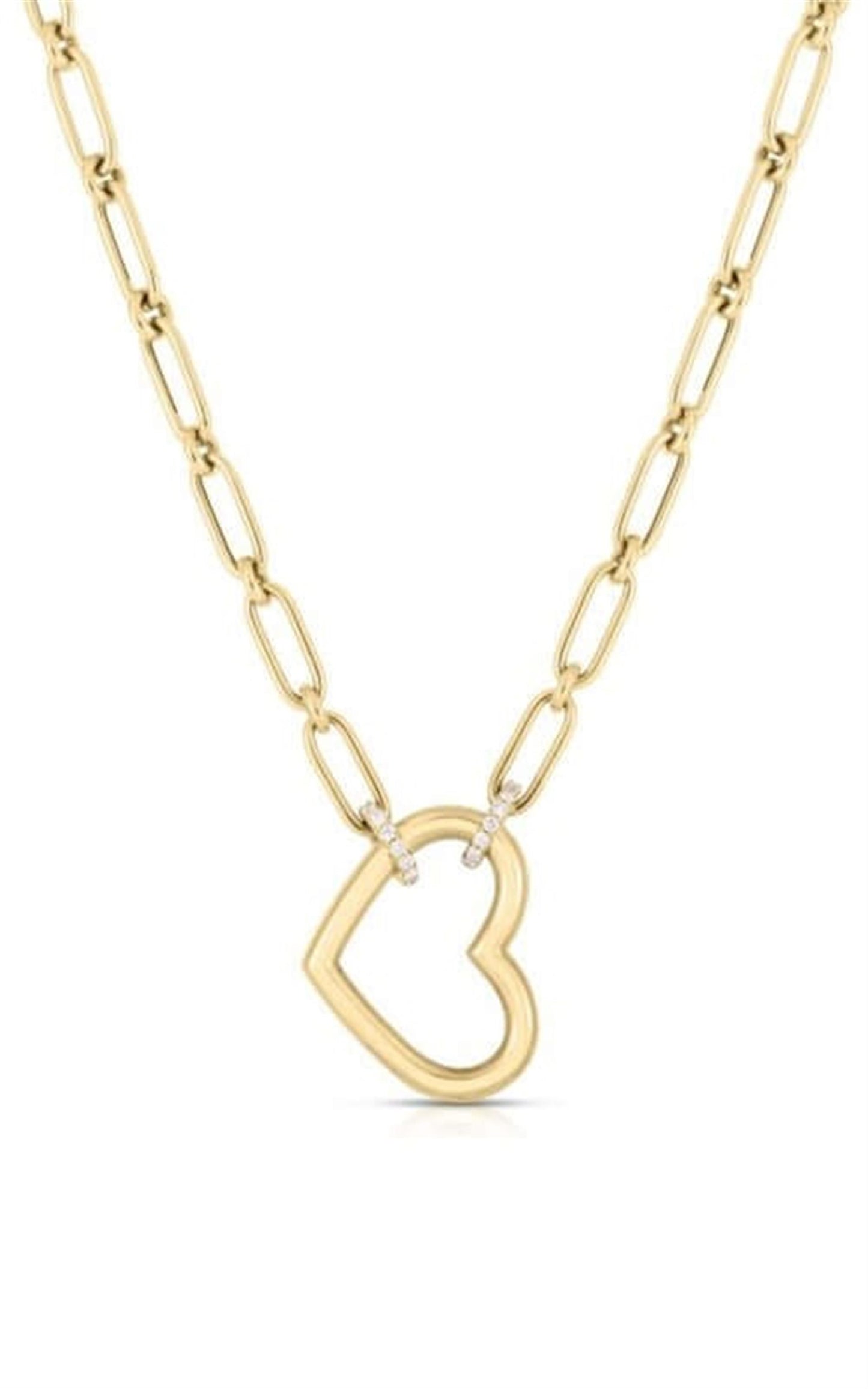 Roberto Coin Cialoma Gold & Diamond Heart Necklace
