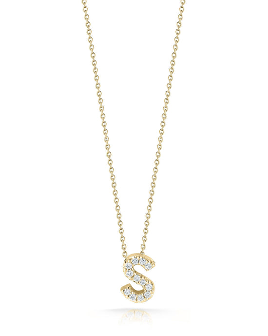 Roberto Coin Gold Diamond Love Letter S Necklace