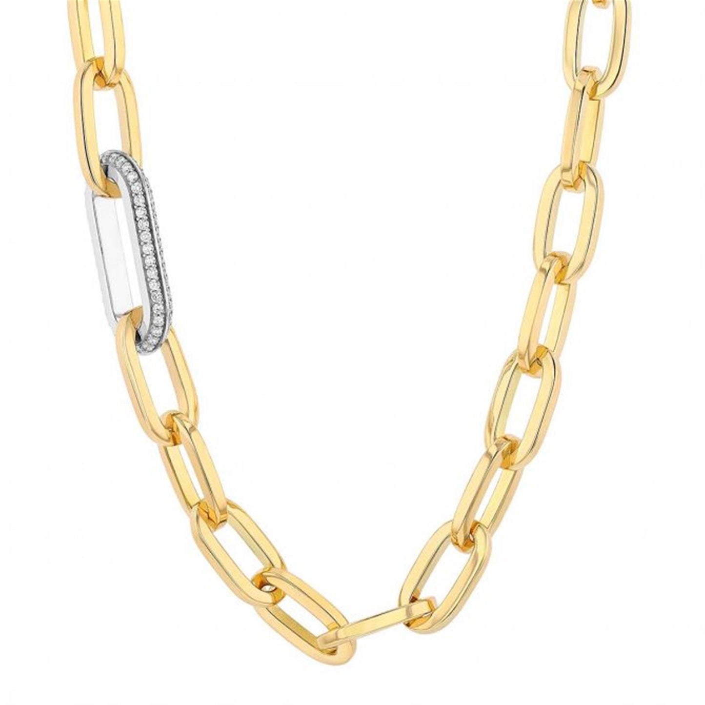 Roberto Coin Designer Gold Thin Link Necklace