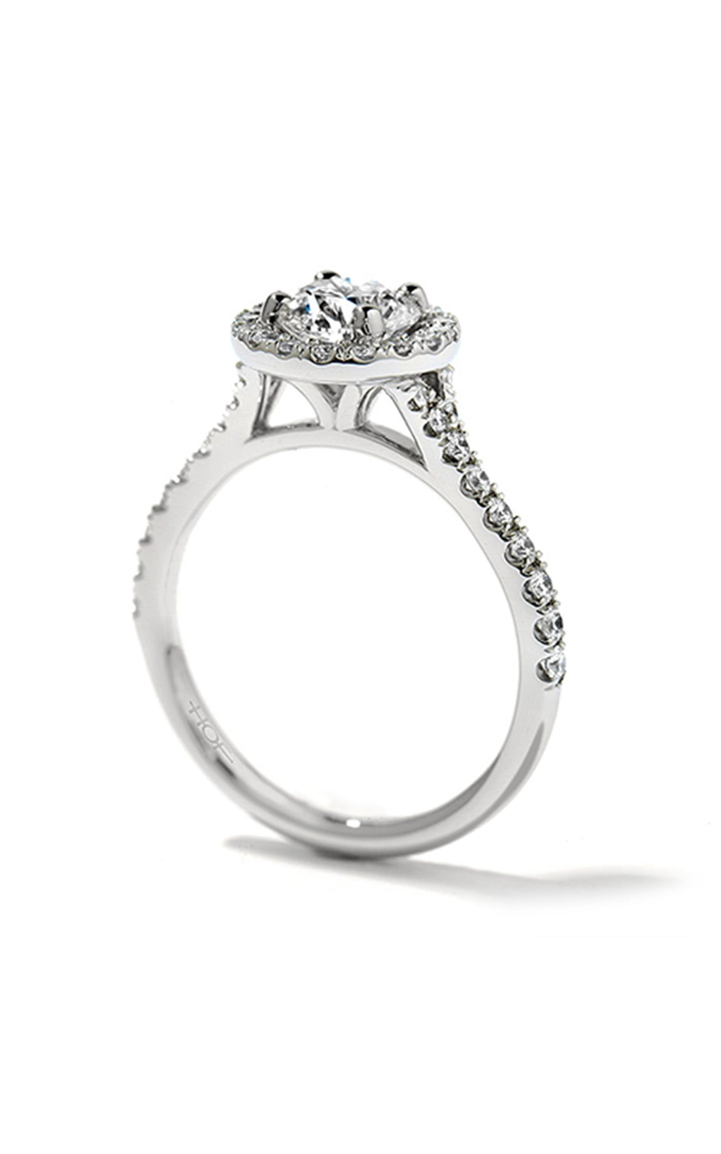 Hearts on Fire Semi-Mount Transcend Single Halo Engagement Ring