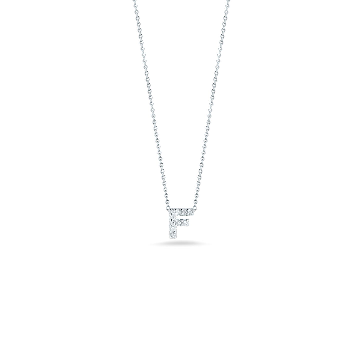 Robert Coin Diamond Love Letter F Necklace