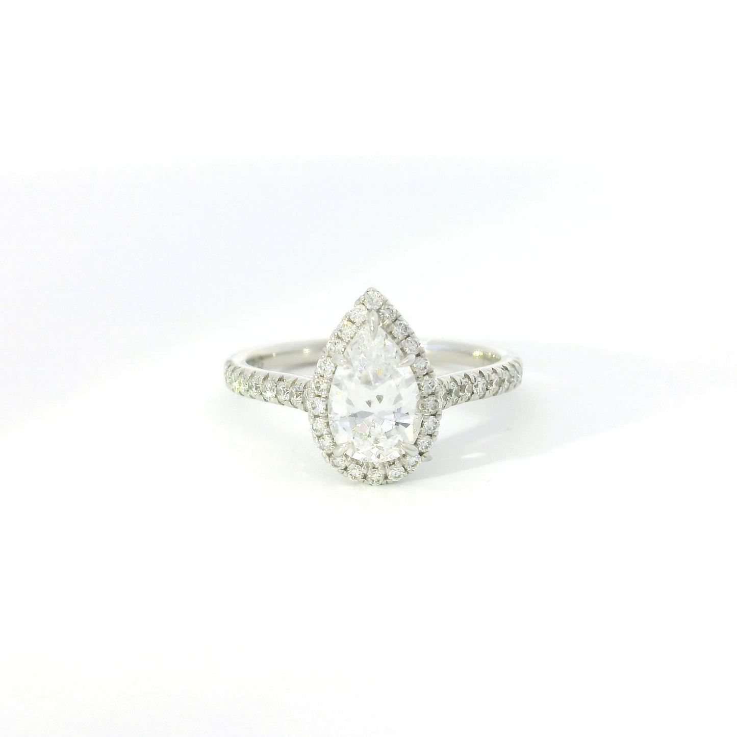Couture Halo Pear Shaped Engagement Ring Setting