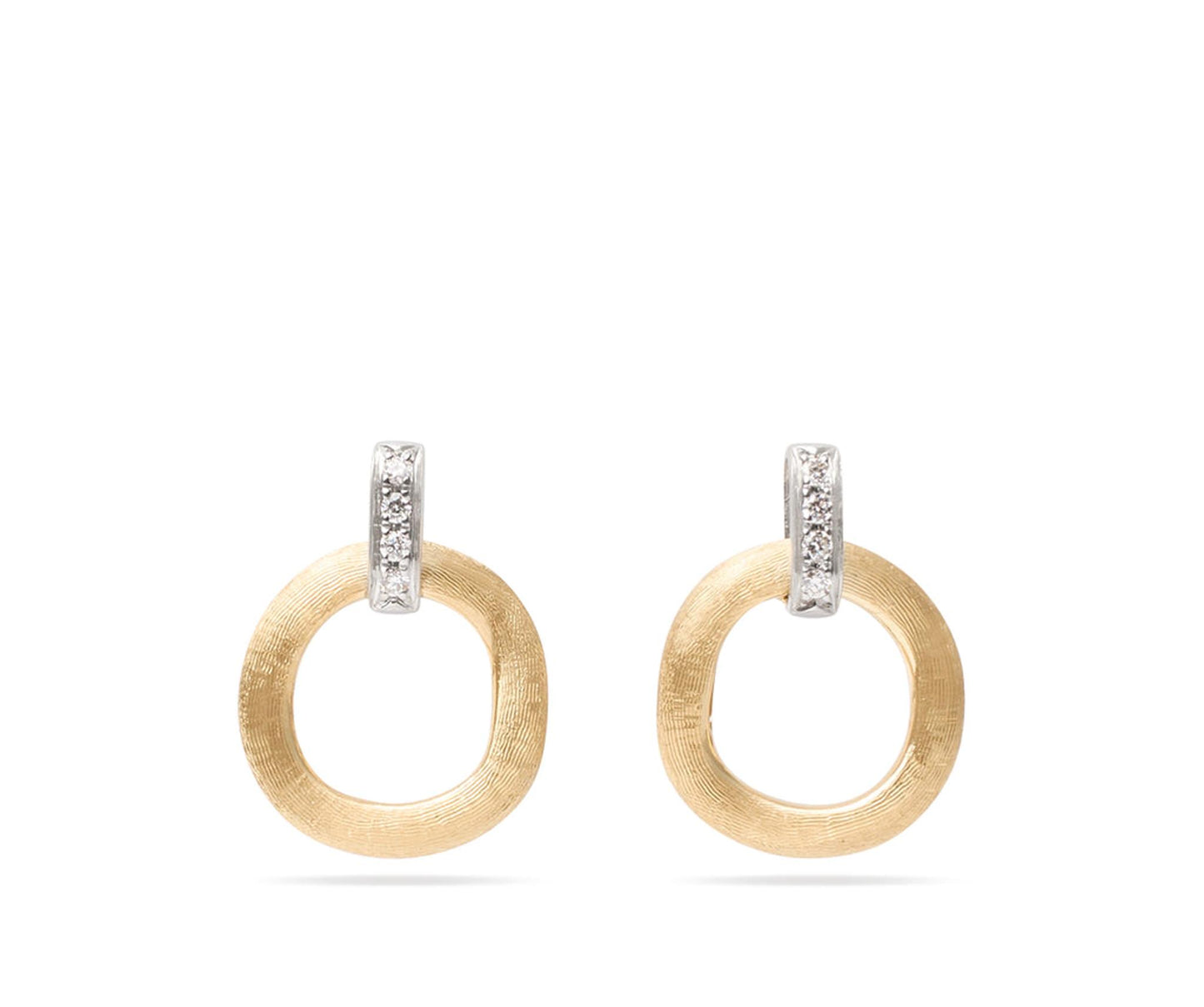 Marco Bicego Jaipur Gold Drop Earrings with Diamonds