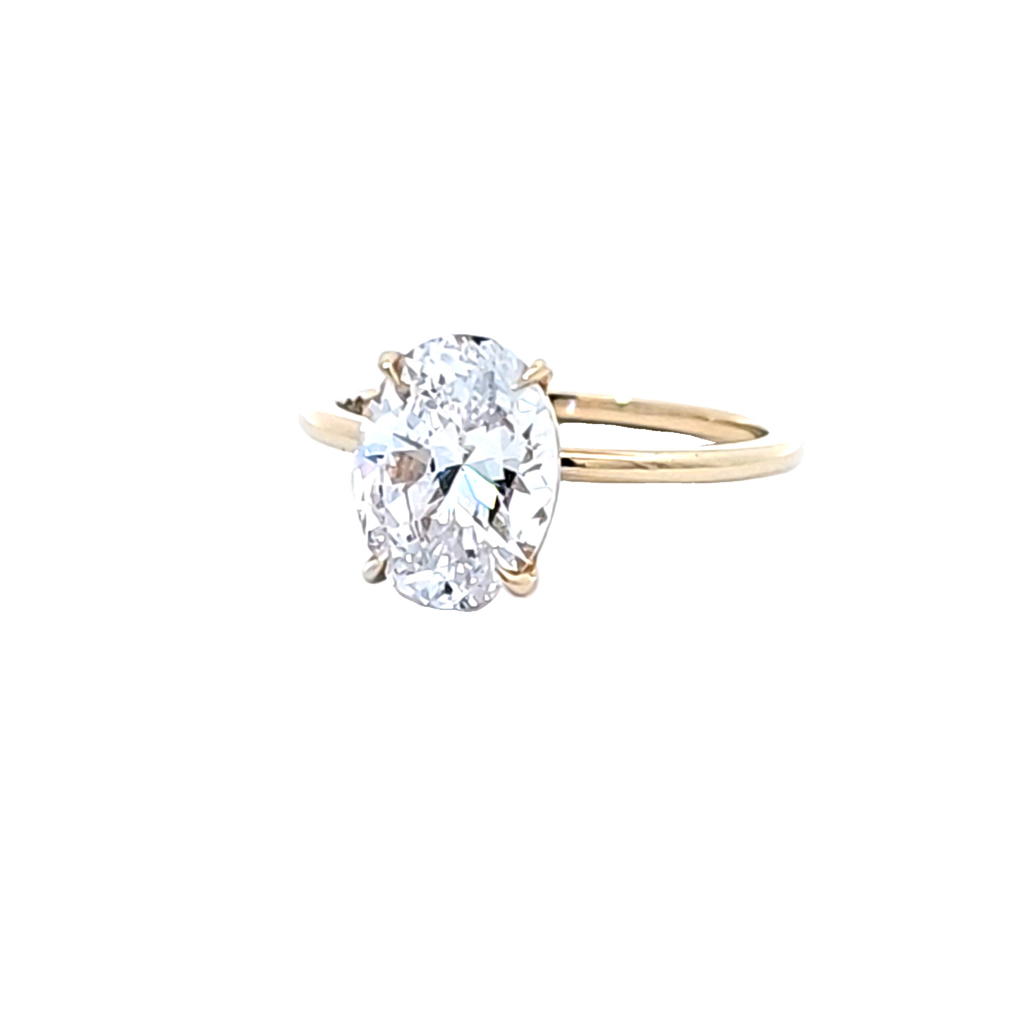 Couture Oval Center Basket Semi-Mount Enagagement Ring in 14k Gold