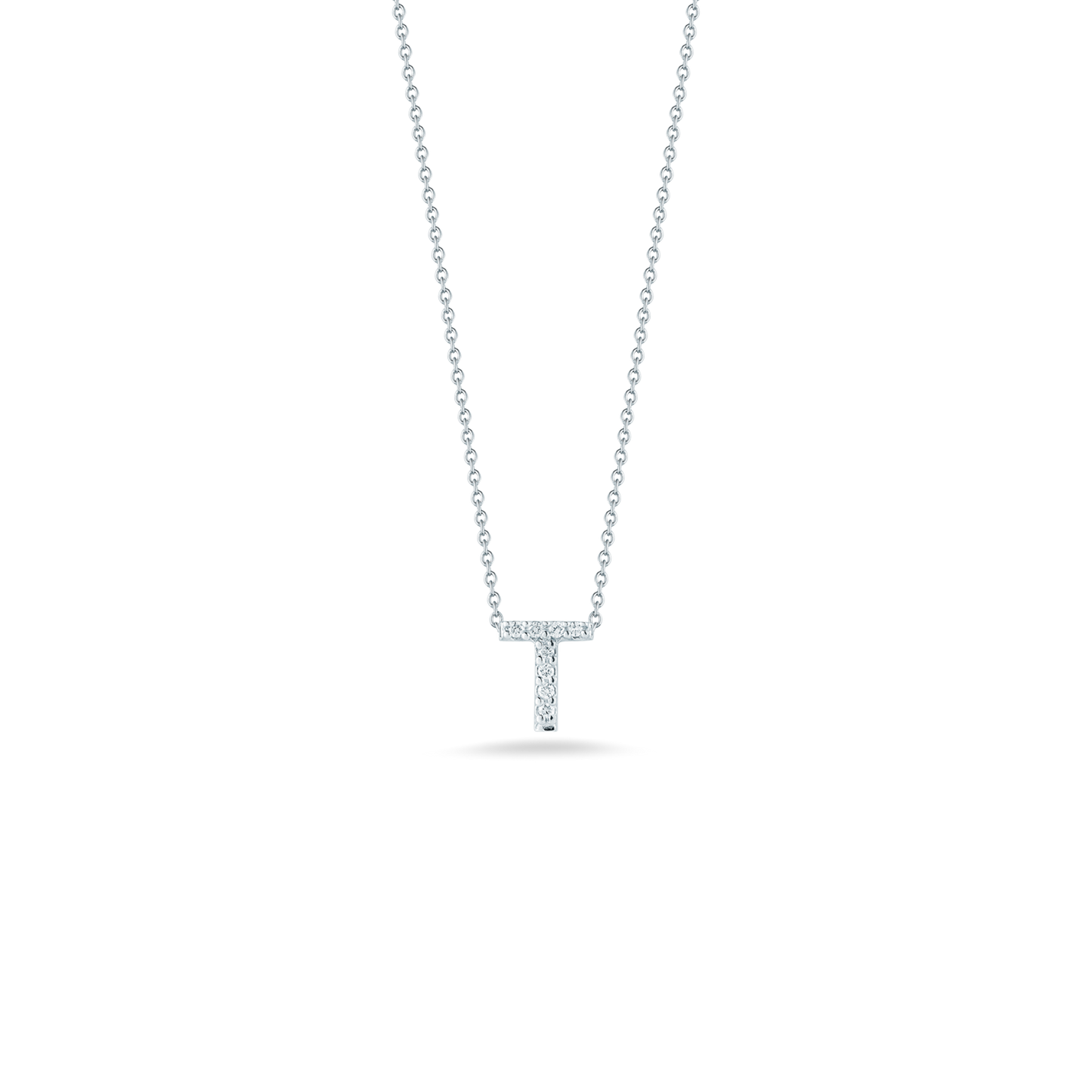Roberto Coin Diamond Love Letter T Necklace