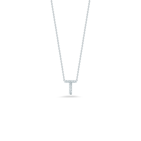 Roberto Coin Diamond Love Letter T Necklace