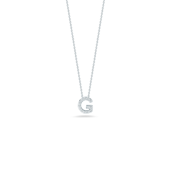 Robert Coin Diamond Love Letter G Necklace