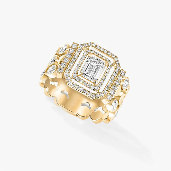Messika D-Vibes Gold Multi-Row Diamond Ring