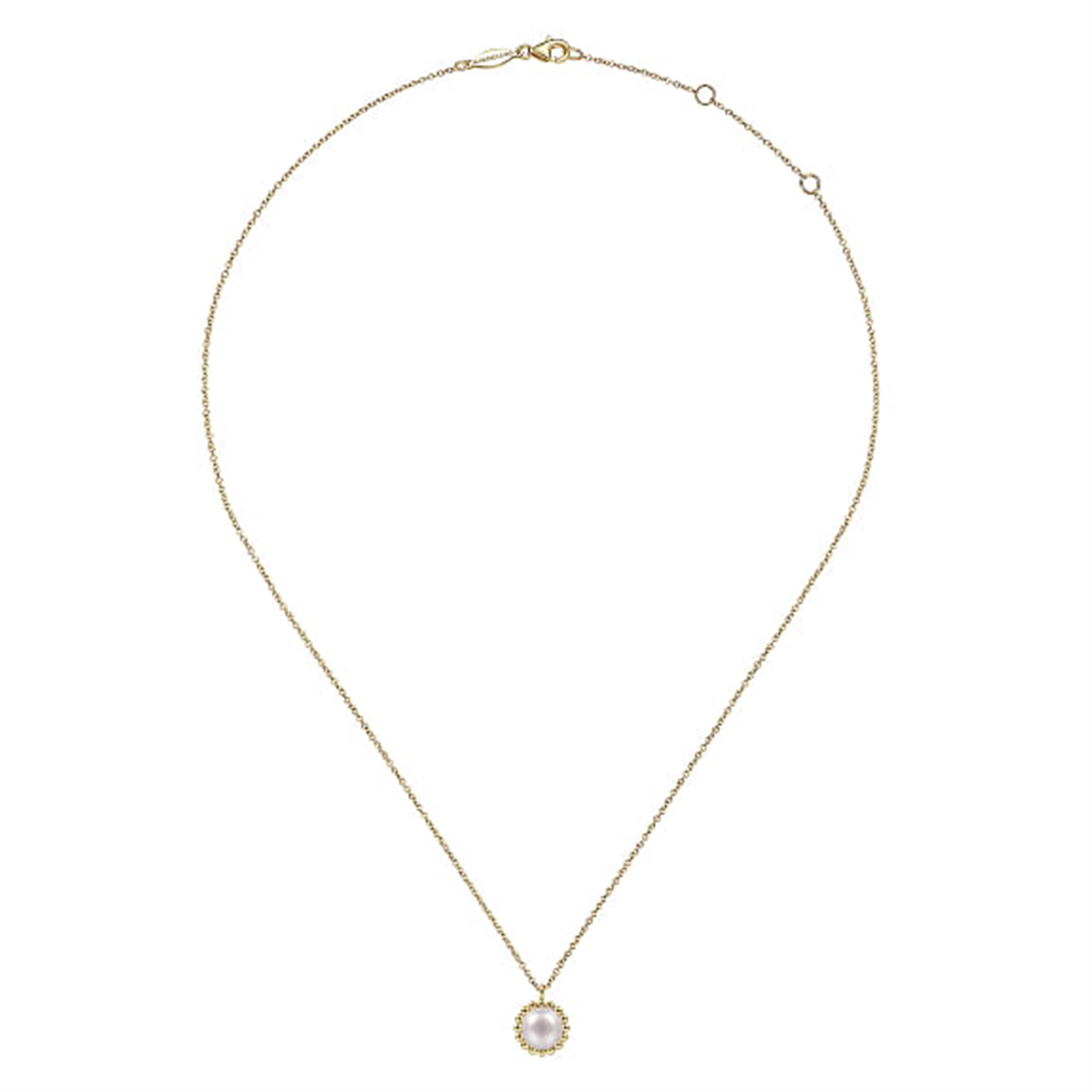 Gabriel & Co. Gold Bujukan Pearl Pendant Necklace