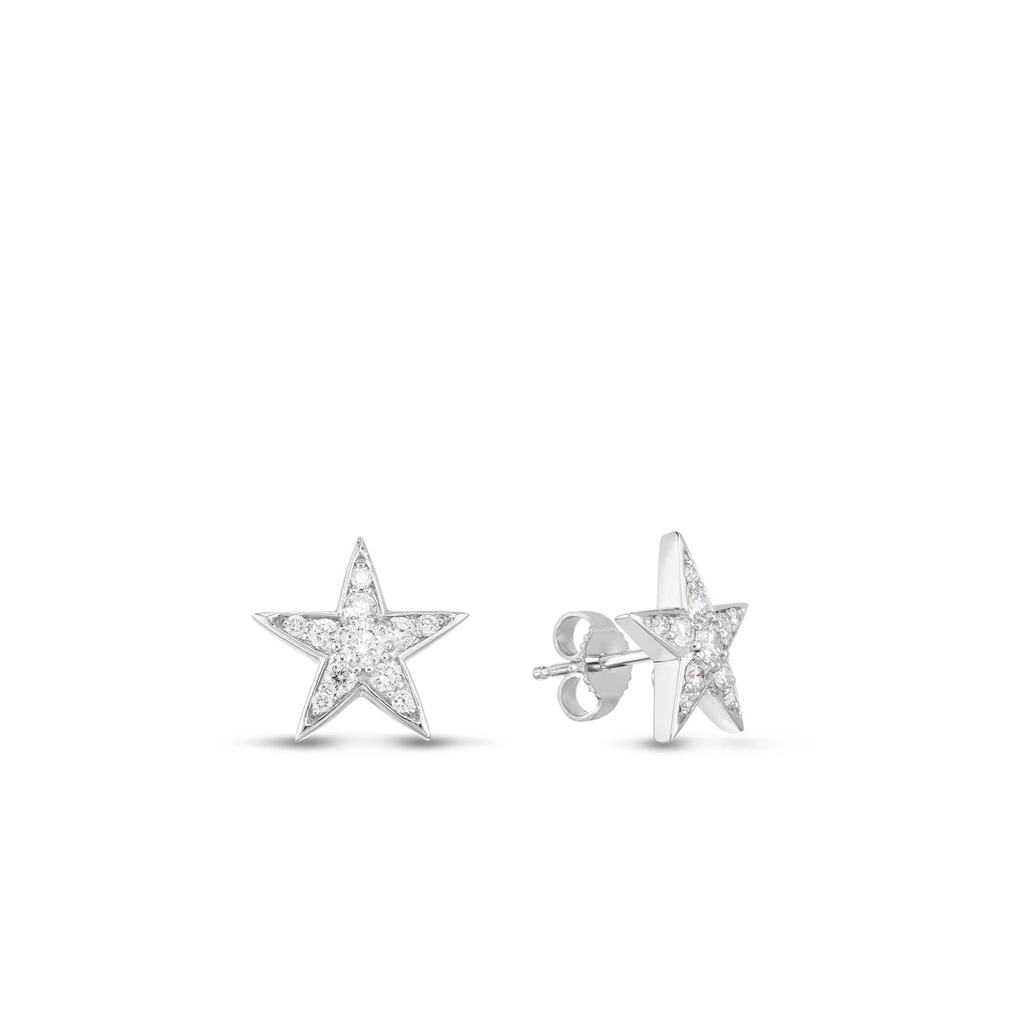 Roberto Coin 5 Point Star Diamond Earrings