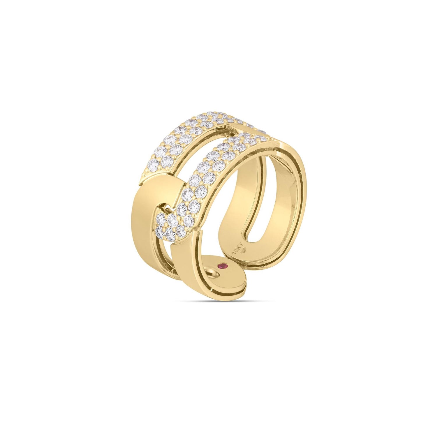 Navarra Gold & Diamond Wide Ring