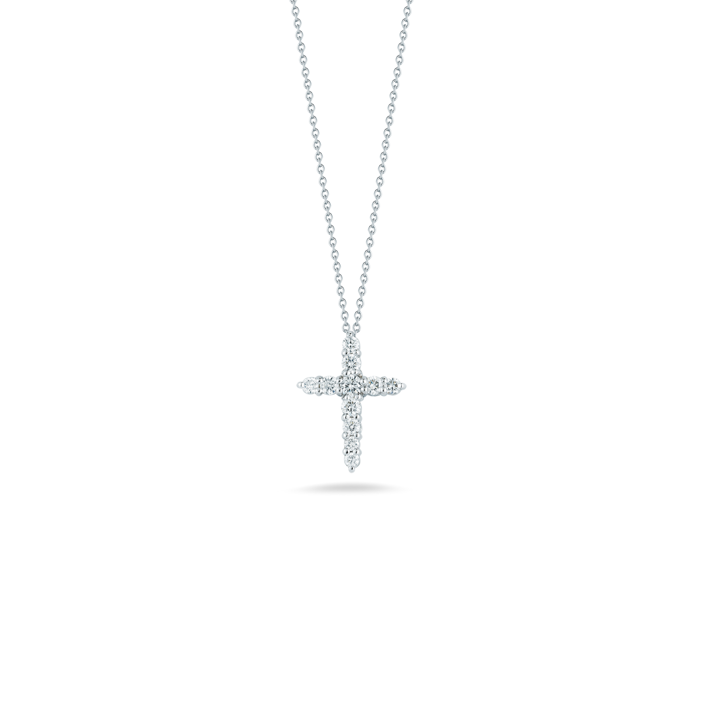 Robert Coin Diamond Tapered Cross Necklace