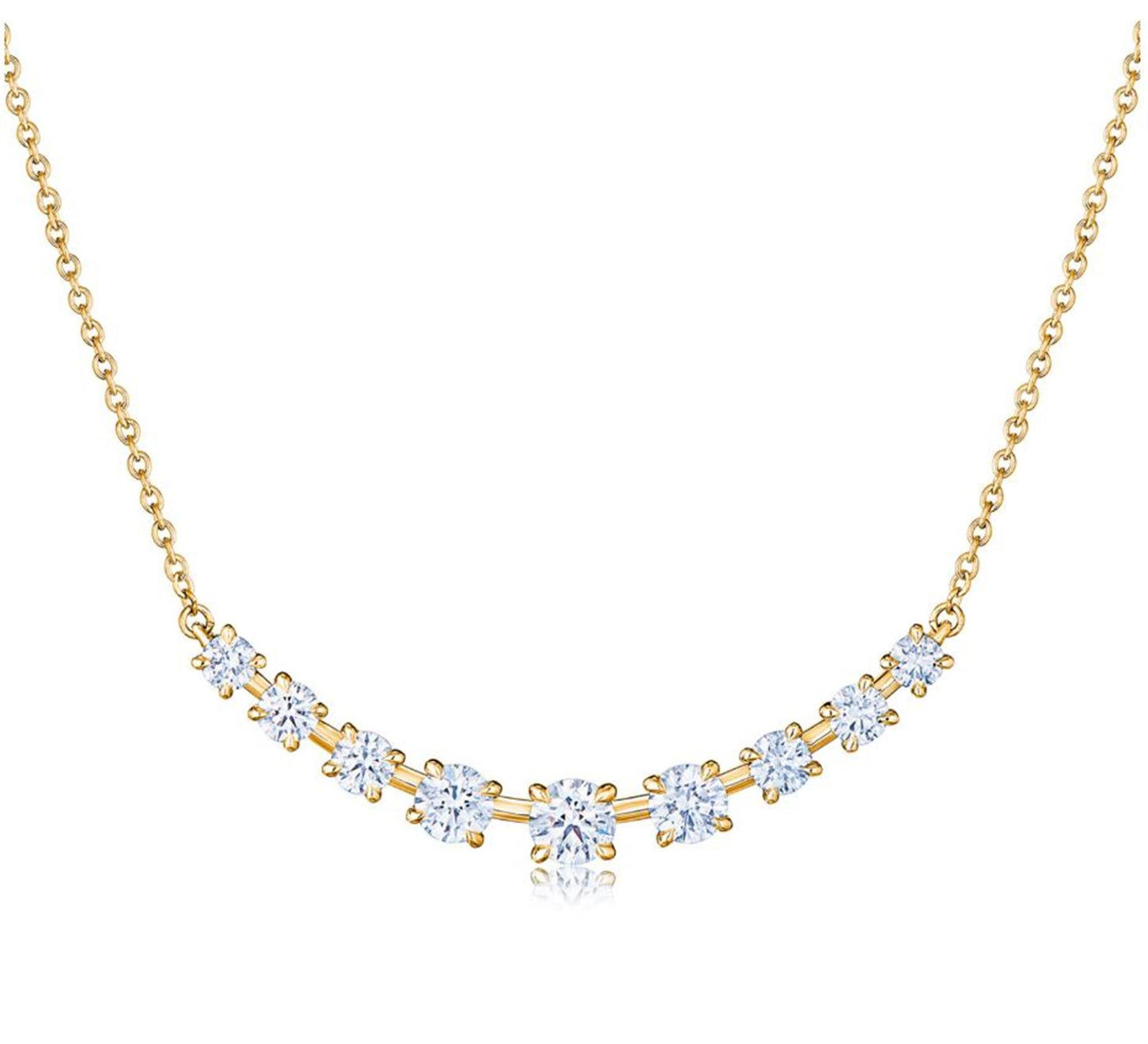 Kwiat Nine-Stone Demi Necklace with Diamonds