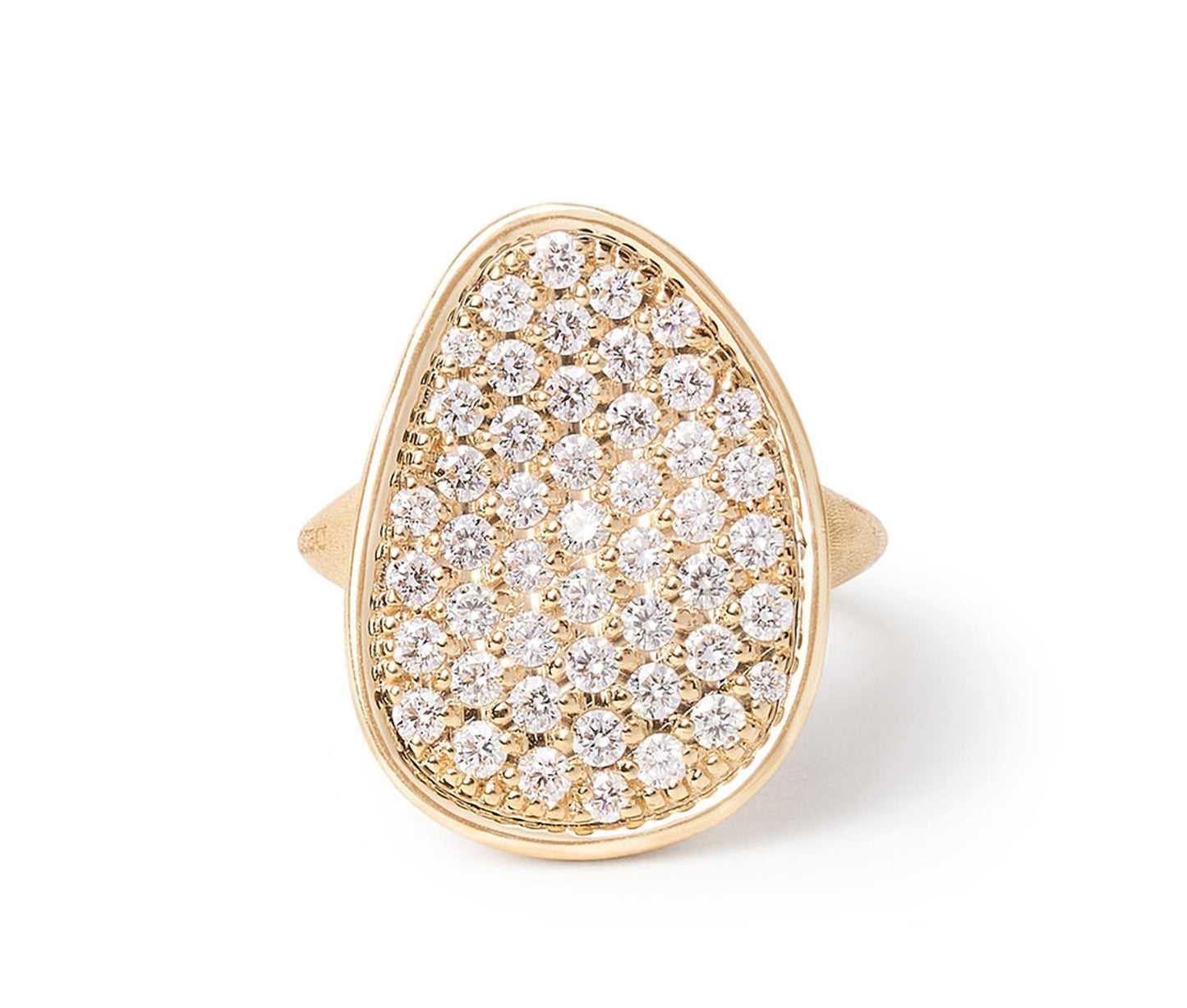 Marco Bicego Lunaria Gold & Diamond Pavé Cocktail Ring