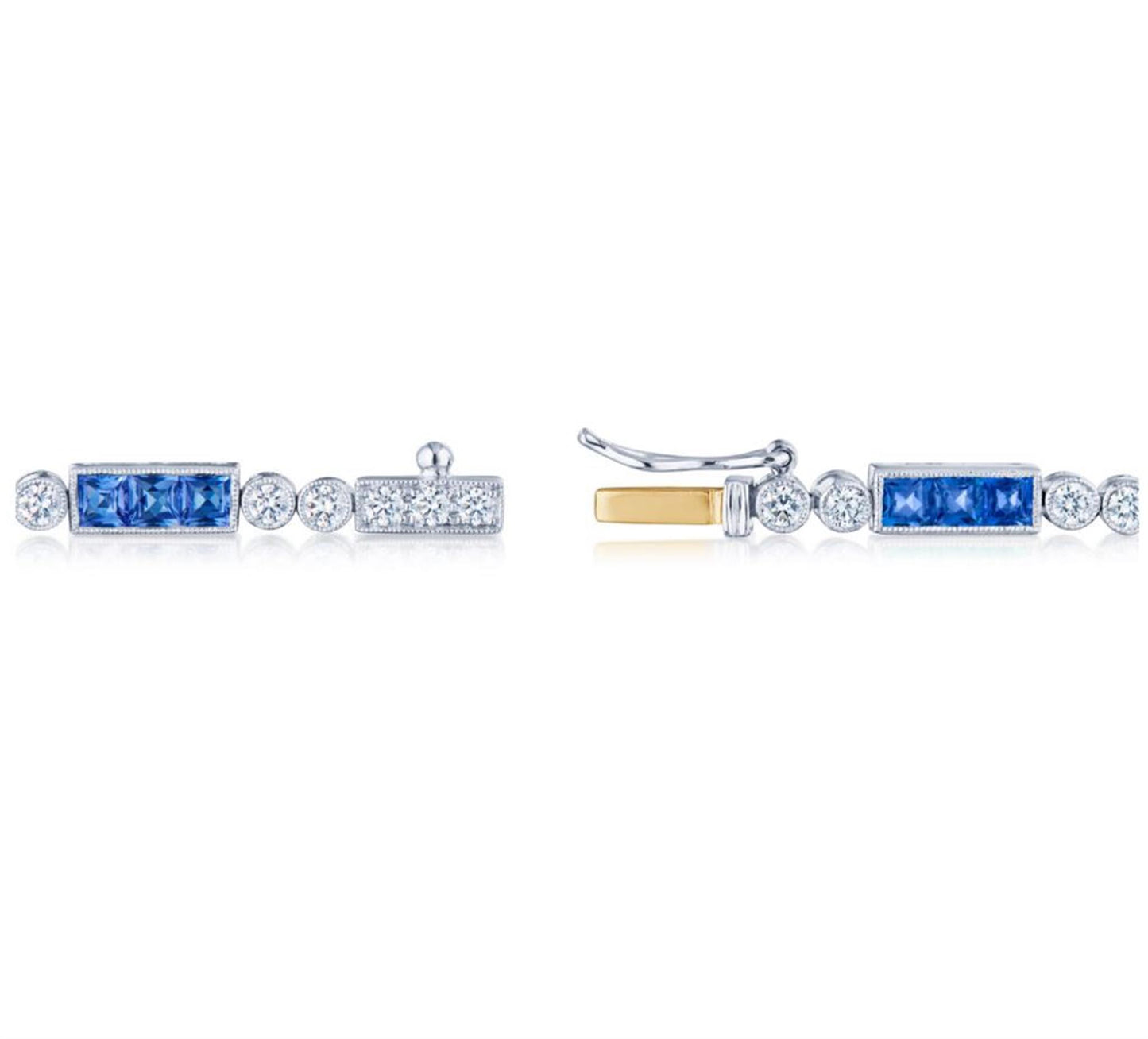 Kwiat Splendor Line Bracelet with Diamonds & Sapphires