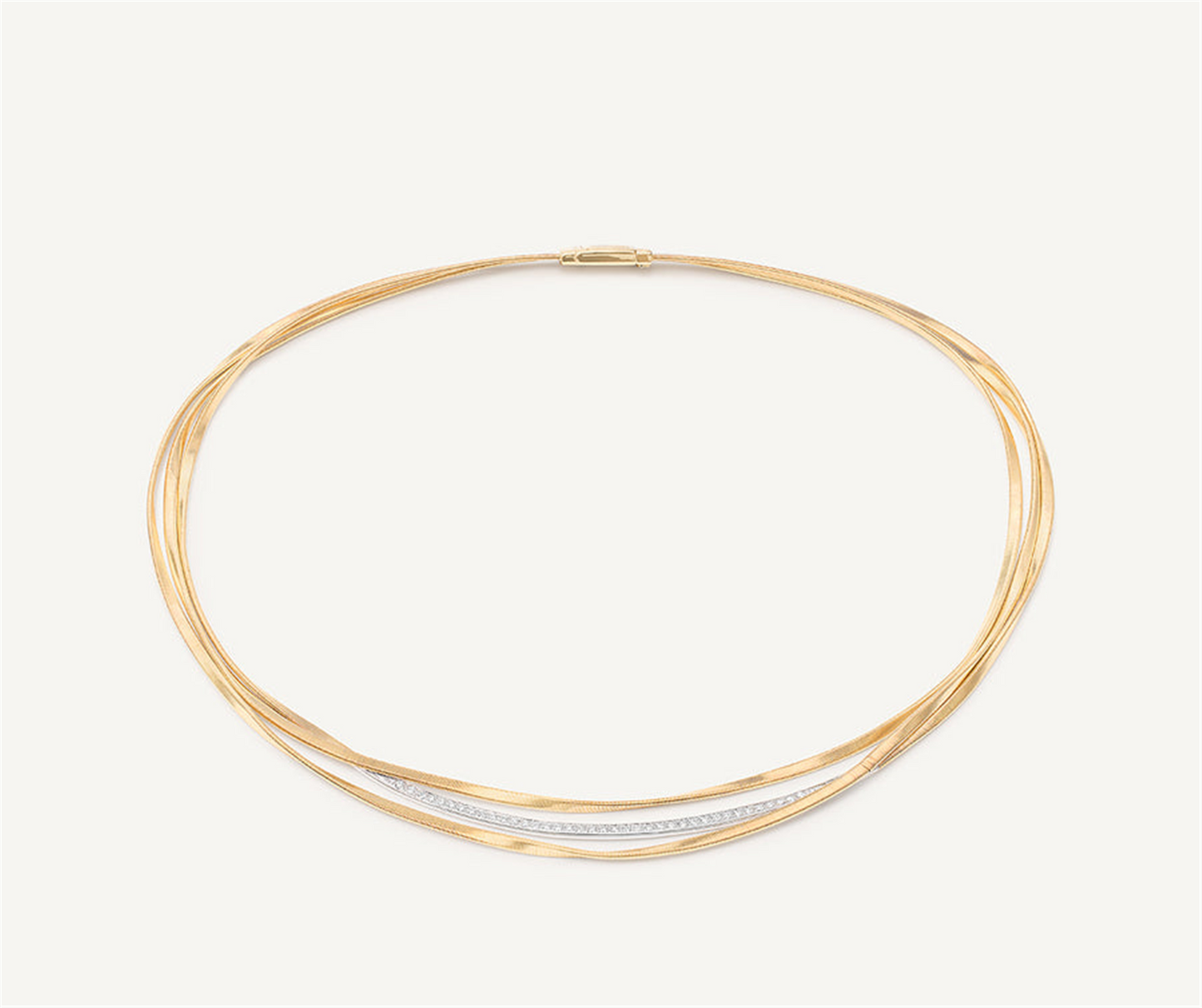 Marco Bicego Marrakech HandTwisted 3 Row Diamond Necklace