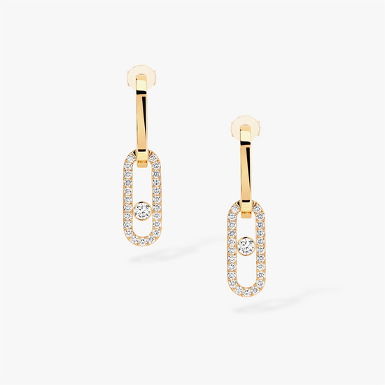Messika Move Link Gold Diamond Earrings