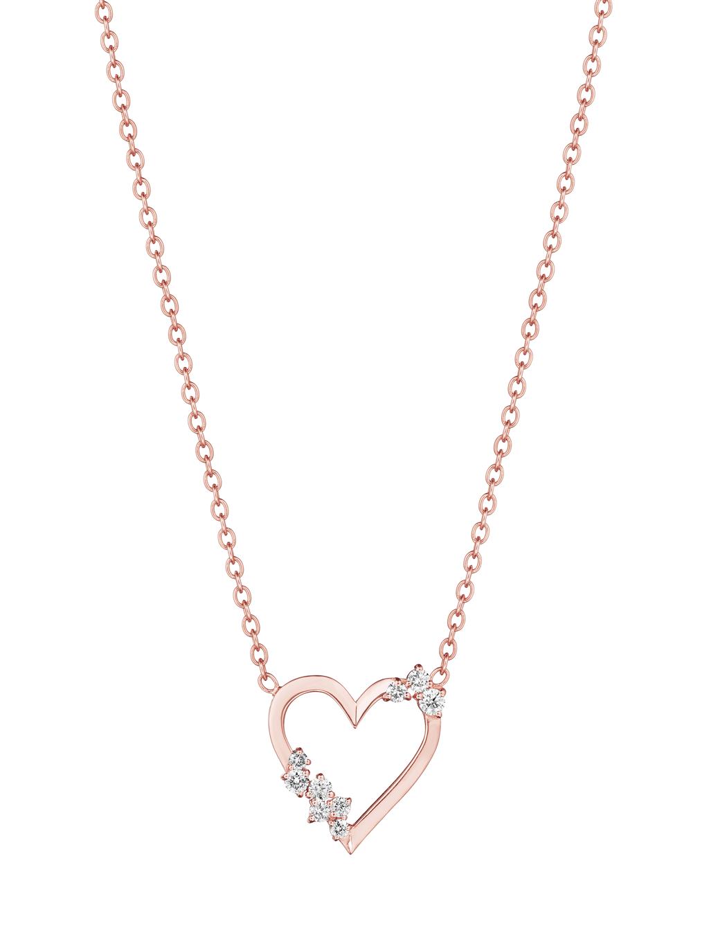 Penny Preville Open Stardust Accent Heart Necklace
