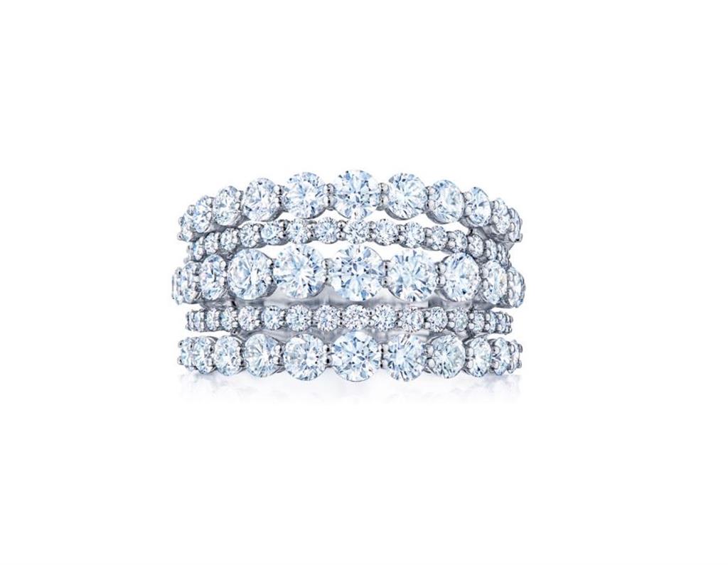 Kwiat 3ct Five-Row Ring with Diamonds
