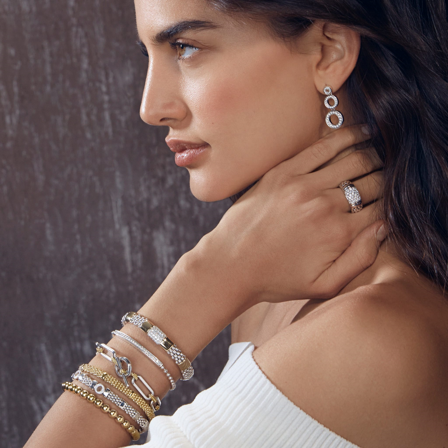 Lagos Two-Tone Diamond Bracelet