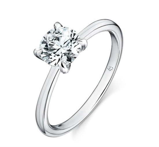 Hearts on Fire Platinum Vela Solitaire 1ct Diamond Enagement Ring