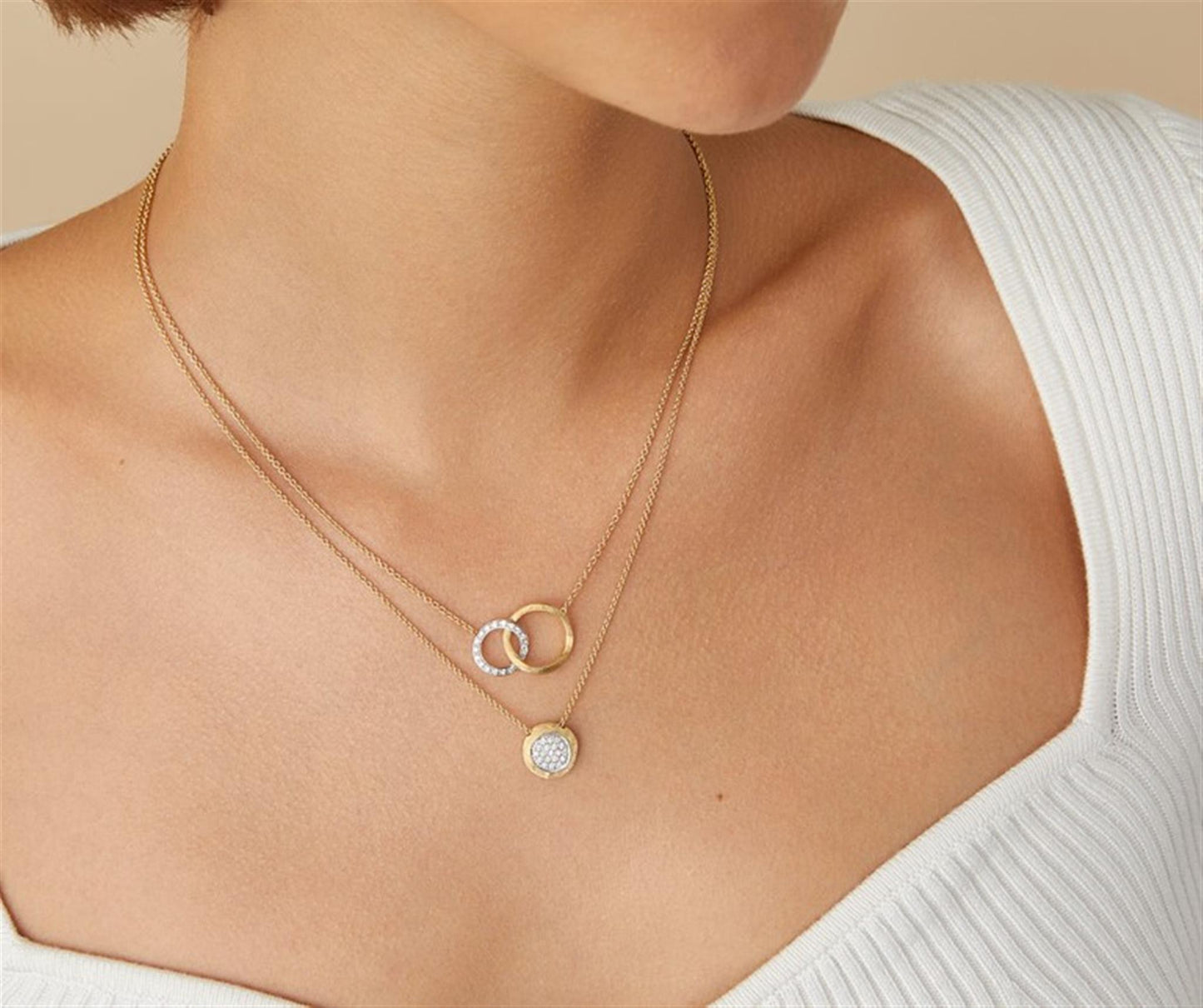 Marco Bicego Jaipur Collection Gold & Diamond Small Pendant